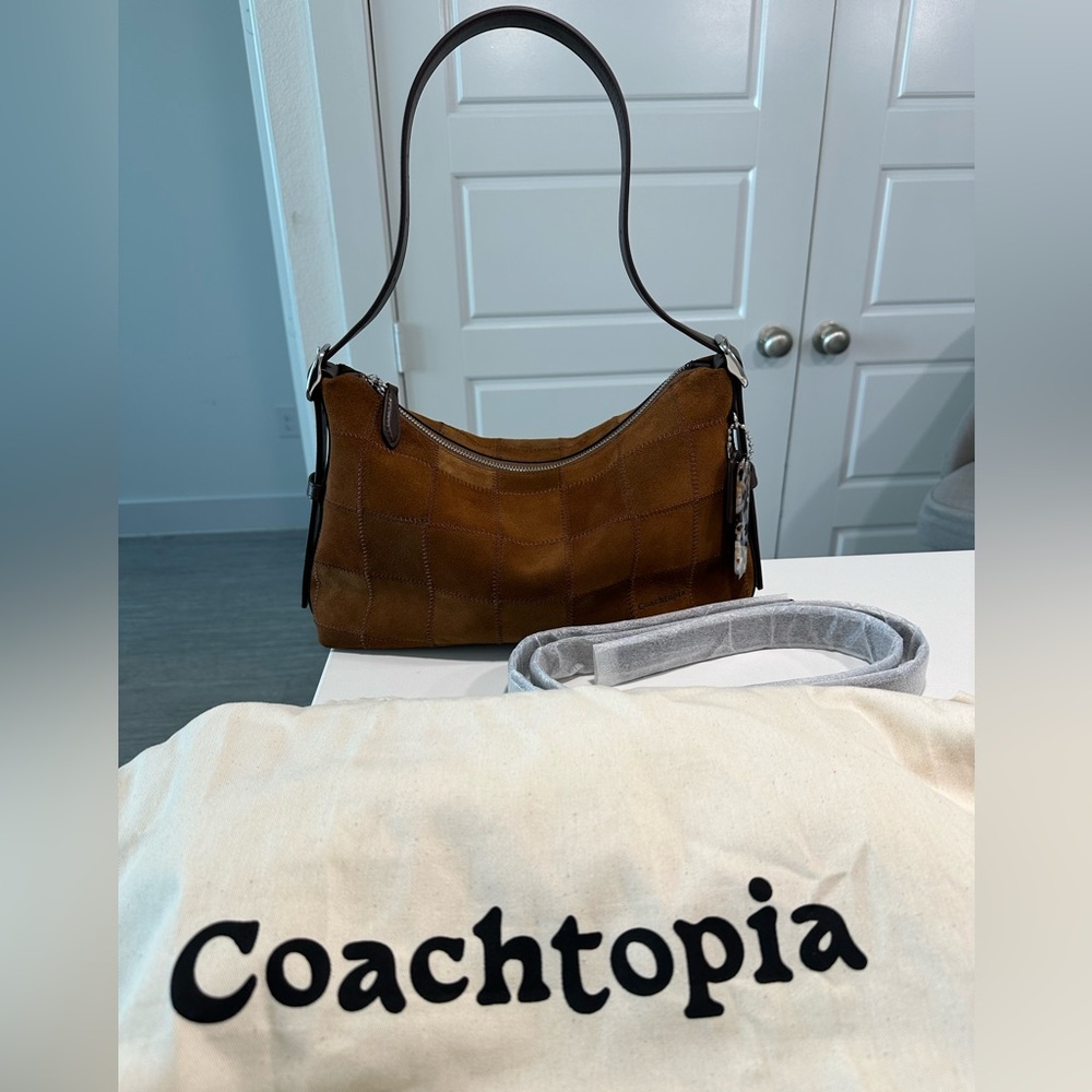 Coachtopia Brown suede Shoulder Bag NEW no dust bag